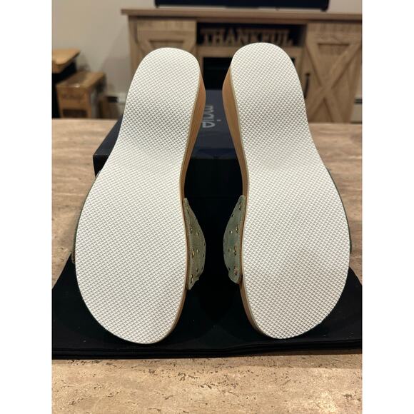 NEW In Box Maje Clover Logo Green Natural Sandals size 37 - Picture 7 of 8